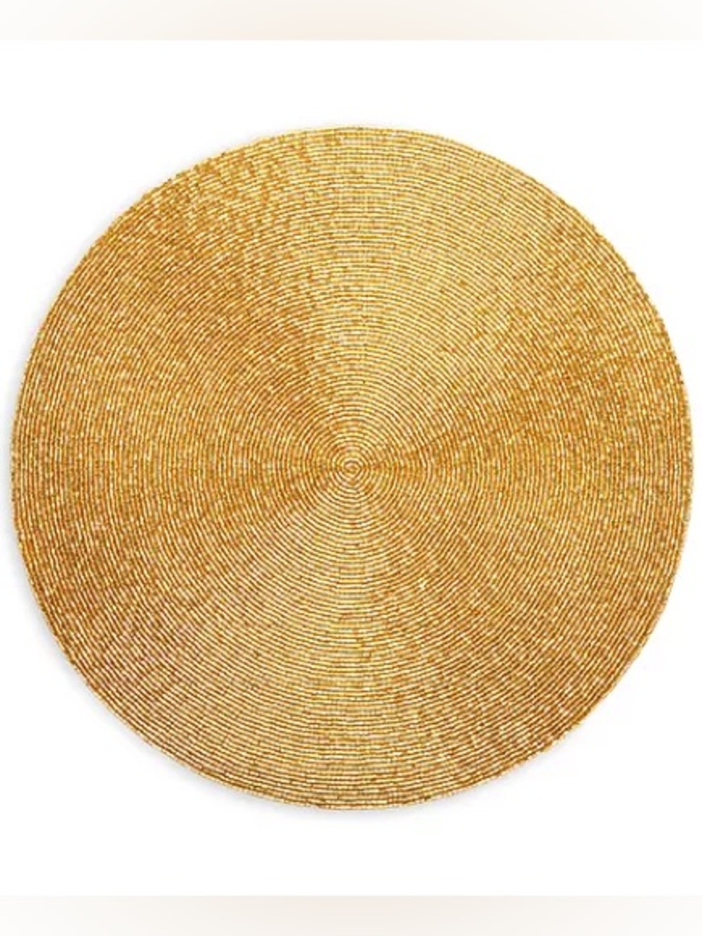 Round Gold Woven Placemat